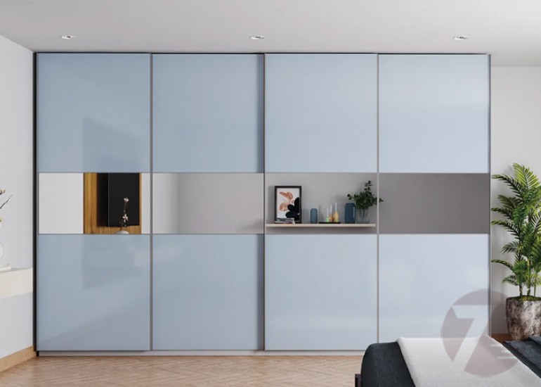 Cool Blue Wardrobe - Sliding Door